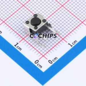TS013-CBW0EH4.3 Tactile Switch Through hole-4P,7.5x7mm Switch Single Pole Single Throw Round Button 1.8N Right Angle Insert - Product Image 1