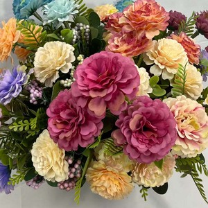 Flores Artificiais: 5 Hastes de Peônia de Tecido para Casamentos, Dia das Mães, Casa, Escritório, Festas, Hotéis <span class=keywords><strong>e</strong></span> Janelas - Product Image 3