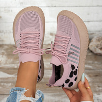 Chaussures de course pour femmes, été, rétro, respirantes, en tricot, avec semelle intérieure en EVA, antidérapantes, amorties