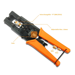 เครื่องมือบีบอัด<span class=keywords><strong>สาย</strong></span>โคแอกเชียล, คีมย้ำ<span class=keywords><strong>สาย</strong></span> BNC RCA F อเนกประสงค์สำหรับสายโคแอกเชียล <span class=keywords><strong>RG6</strong></span> RG59, เครื่องมือปอกสายเคเบิล CCTV CATV ระดับมืออาชีพ - Product Image 3