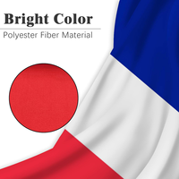 Drapeau français en polyester de qualité supérieure, 90x150cm, couleurs vives, résistant à la décoloration, drapeau national pour décoration intérieure et extérieure, événements sportifs