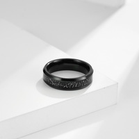 Bague en tungstène plaqué noir de haute qualité, style classique, 4 mm, 6 mm, 8 mm, bords biseautés, incrustation imitation météorite, cadeaux de mariage pour couple