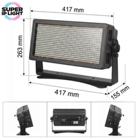Projecteur LED Stroboscopique Extérieur IP65 12000LM Température de Couleur 2300~9000K Refroidissement Intelligent par Ventilateur DMX512 pour Éclairage de Bâtiments et Festivals