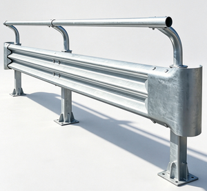 Barandilla de tubo de acero galvanizado en caliente, no rellenable con agua, para proyectos de carreteras, poste de barandilla - Product Image 1