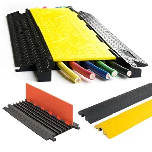 Kkmark CE Approved Heavy Duty Outdoor Cable Bump Yellow Jacket Rubber Cable Protector Ramp