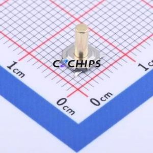GT-TC084A-H065-L5 Tactile Switch SMD-4P,5.2x5.2mm Switch Single Pole Single Throw Round Button 1.6N Vertical Mount - Product Image 1
