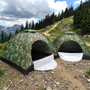 Оптовая продажа, однослойные наружные туристические палатки ручной сборки для альпинизма, кемпинга, камуфляжные, из полиэстера - Product Image 4