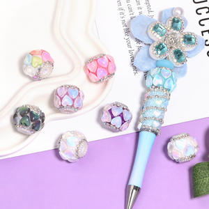 Aurora Love Cat Eye Water Diamond Ball Industria pesada DIY Cute Bead Pen Bead Accesorios de joyería - Product Image 2