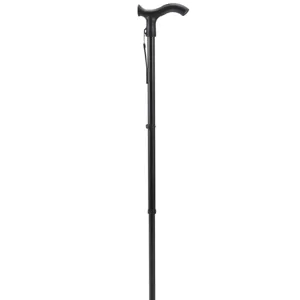 Bastón para caminar plegable de altura ajustable, tipo negro, bastones para caminar firmemente para personas discapacitadas y mayores