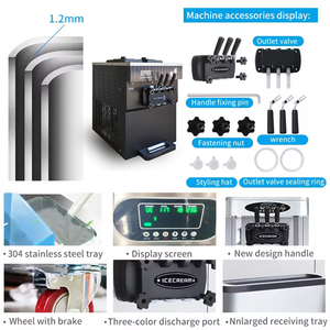 Giá rẻ <span class=keywords><strong>bql</strong></span> <span class=keywords><strong>920</strong></span> máy bơm không khí tuyết trắng làm mềm Máy làm kem thép không gỉ beaters - Product Image 5