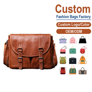 Bolso Mensajero de Cuero Genuino Marrón Cálido |   Fabricación Personalizada OEM/ODM para Marcas Independientes y de Estilo de Vida - Product Image 1