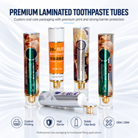 Tube de dentifrice neutre sans logo en aluminium-plastique avec bouchon à vis, impression UV, emballage personnalisé