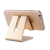 Soporte de Aluminio Portátil para Teléfono Celular con Logotipo Personalizado, Soporte Metálico Compacto de Escritorio para Promociones de Oficina