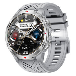 Reloj inteligente deportivo KT88 con llamadas Bluetooth, monitor de frecuencia cardíaca, seguimiento del sueño, brújula, linterna, resistente al agua, reloj de pulsera para fitness. - Product Image 2