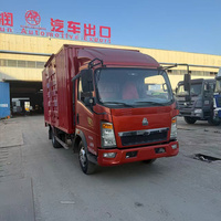 Camion de fret à caisse fermée Sinotruk Howo 4x2 d'occasion à bas prix, capacité de charge de 10 tonnes pour l'Afrique