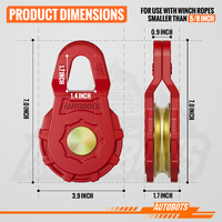 Poulie de treuil forgée 10t AUTOBOTS, accessoire de remorque tout-terrain pour le sauvetage, livraison gratuite, outil d'urgence