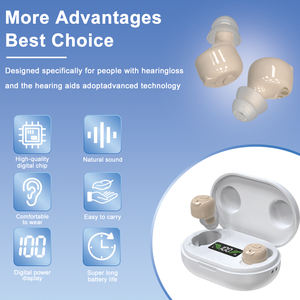 Audífonos CIC de Fabricación Mayorista, Anuncio de Voz, Pantalla Digital, Estuche de Carga, Audífonos Recargables de Fábrica - Product Image 4