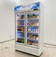 Réfrigérateur à boissons à refroidissement par air écoénergétique, idéal pour garder les boissons gazeuses au frais dans les campus universitaires et les épiceries de proximité