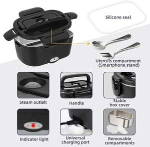 12v Portable Chargeable <b>Electric</b> Heating Lunch Box for Car Office and Home Use Usb Thermal Lunch Box - Product Image 3