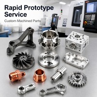 Service de prototypage rapide sur mesure par usinage CNC, pièces métalliques avec tournage et fraisage pour titane, acier, aluminium et cuivre