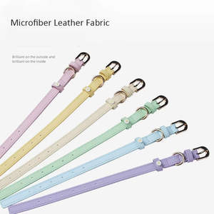 Juego de Correa y collar de piel sintética de lujo para mascotas-Ecológico, decoración de margaritas, acolchado suave para perros y gatos con aspecto personalizado - Product Image 4