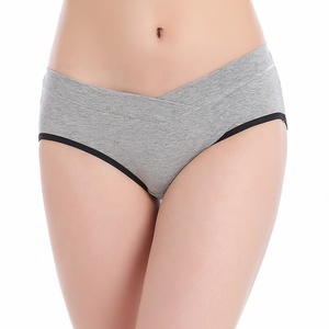 Ropa interior de cintura baja Abdomen Shorts Maternal Traceless Gran tamaño U Triángulo Pantalones Algodón peinado Mujeres embarazadas Ropa interior - Product Image 2