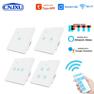 מתג קיר חכם בית חכם טויה WiFi מתגי תאורה לוח מגע שלט רחוק זכוכית קיר מתגים חשמליים חכמים - Product Image 2