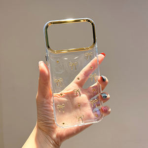 Étui de téléphone portable antichoc plaqué or de luxe pour 11-17 <span class=keywords><strong>Pro</strong></span> Max, brillant, transparent, TPU, transparent, chaton - Product Image 5
