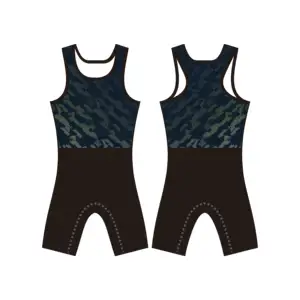 Factory Low Priced Large-sized Polyester Spandex Weightlifting Sublimation Printing Customized Men's And Women's Wrestling Suit