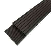Plancher en WPC creux moderne et contemporain de 18 mm - Antidérapant, imperméable, résistant aux UV, ignifuge, à emboîtement, en bois de noyer pour extérieur