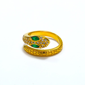 Anello di serpente pieno d'oro titanio in acciaio inossidabile gioielli per le dita da donna alla moda Bagues Bijoux En <span class=keywords><strong>Aci</strong></span> Inoxyd Bague Ring - Product Image 4