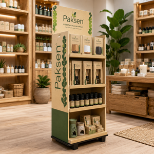 Exhibidor de Cartón Corrugado de 4 Niveles Personalizado para Productos de Aromaterapia en Tiendas Minoristas - Product Image 2