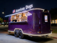 Remorque alimentaire mobile en acier inoxydable et fibre de verre, cuisine de concession BBQ pour burgers, chariot de vente ambulante de glaces et snacks pour extérieur