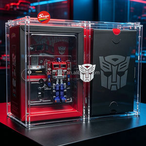 SHP Acryl-Sammelbox Geeignet für <span class=keywords><strong>Transformers</strong></span> RLC Optimus Prime und Nemesis Prime Faltbare Diecast-Auto-Vitrine - Product Image 2