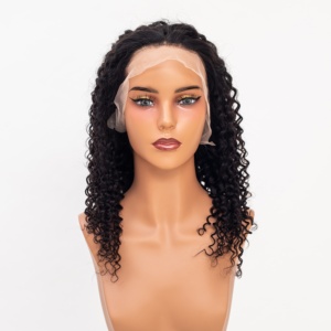 Virgin Brazilian Remy Hair Lace Front Wig Natural Black Curly HD For Lace Glueless For Women Wholesale