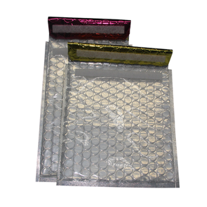 Bán sỉ <span class=keywords><strong>Zip</strong></span> Khóa Laser nhôm lá kim loại bong bóng bưu phẩm dây kéo bong bóng phong bì tái sử dụng chất lượng cao Túi - Product Image 4