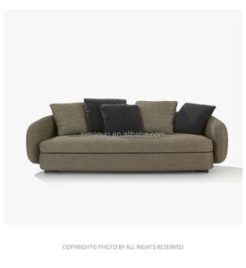 Divano Monoposto <span class=keywords><strong>Italiano</strong></span> di Design Creativo ad Arco Curvo Imbottito in Spugna Rivestito in Tessuto per Soggiorno Saint-Germain Grande Dimensione - Product Image 6