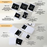 Boîte cadeau en carton carré avec logo personnalisé, insert en coton pour l'emballage de bagues, boucles d'oreilles, colliers