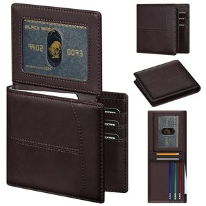 Cartera de Cuero con Múltiples Ranuras para Tarjetas, Protección RFID, Diseño Compacto para Hombre de Negocios, Cuero Genuino Negro, 4 Pulgadas - Product Image 5