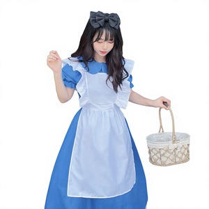Disfraz de Cosplay con Temática de Alicia en el País de las Maravillas, Falda de Sirvienta de <span class=keywords><strong>Cuento</strong></span> de Hadas para Halloween, Televisión y Cine, con Delantal - Product Image 2