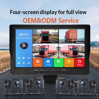Cámara para Vehículos Especiales ODM/OEM de 10.1 Pulgadas y 4 Canales con GPS, Visión Nocturna, Pantalla IPS, Grabación en Bucle, Almacenamiento de 32G/64G/128G, Universal