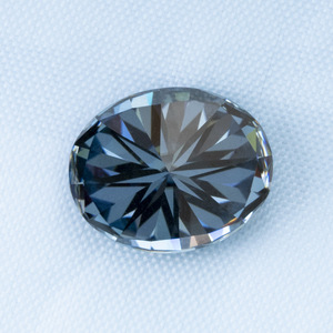 Piedras de moissanita ovaladas naturales, diamante sintético de color azul, precio al por mayor - Product Image 4