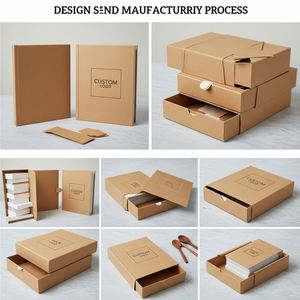 XJY, venta al por mayor, logotipo personalizado, respetuoso con el medio ambiente, papel Kraft impreso único, banda para el vientre, cajón, <span class=keywords><strong>libro</strong></span> de lujo, caja de regalo, funda - Product Image 4