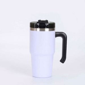 Gobelet isotherme en acier inoxydable avec poignée et couvercle, anti-fuite et écologique, disponible en plusieurs couleurs pour adultes - Product Image 2