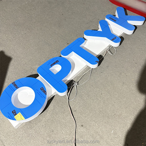 Letreros DE LA EMPRESA Led Acrílico Luz <span class=keywords><strong>Letras</strong></span> de canal Exterior 3D Acrílico Frontal y lateral Iluminado Led Tienda Sign - Product Image 5