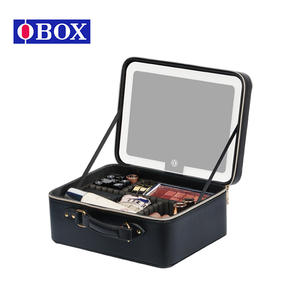 Estuche de belleza O, caja de maquillaje de gran capacidad con cremallera y asa suave para maquilladores y técnicos de uñas - Product Image 4