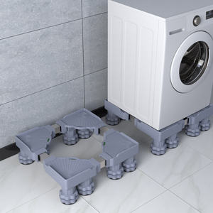 Supporto per Lavatrice, Base in Plastica Singola, Piedini Rialzati Antiscivolo Regolabili con Ruote Universali e Freno - Product Image 2