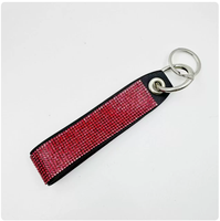Porte-clés en cuir PU imprimé léopard avec strass, accessoires de charme DIY pour téléphones, sacs et voitures – Nouveaux produits innovants