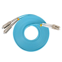 Câble de raccordement en fibre optique OM3 de qualité télécom LC-LC 10 Trillion Multimode Double Core SC-FC/ST, ligne d'extension carrée/circulaire 3m