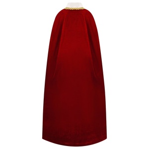 Nouvelle cape royale rouge avec bordure blanche, costume de <span class=keywords><strong>prince</strong></span> royal <span class=keywords><strong>pour</strong></span> Halloween, Noël et spectacles de théâtre - Product Image 5